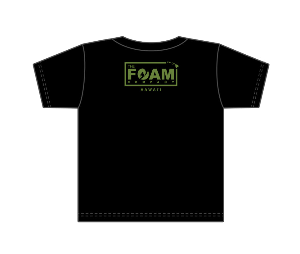 Foam Co: Barrels & Barrels Toddler Shirt: Black w/ Military Green