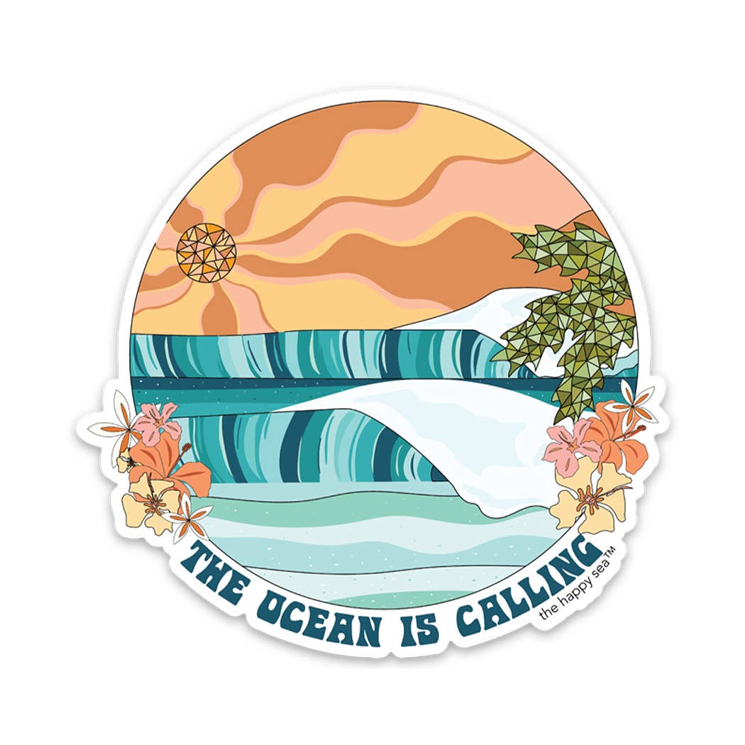 4" The Ocean Is Calling Sticker