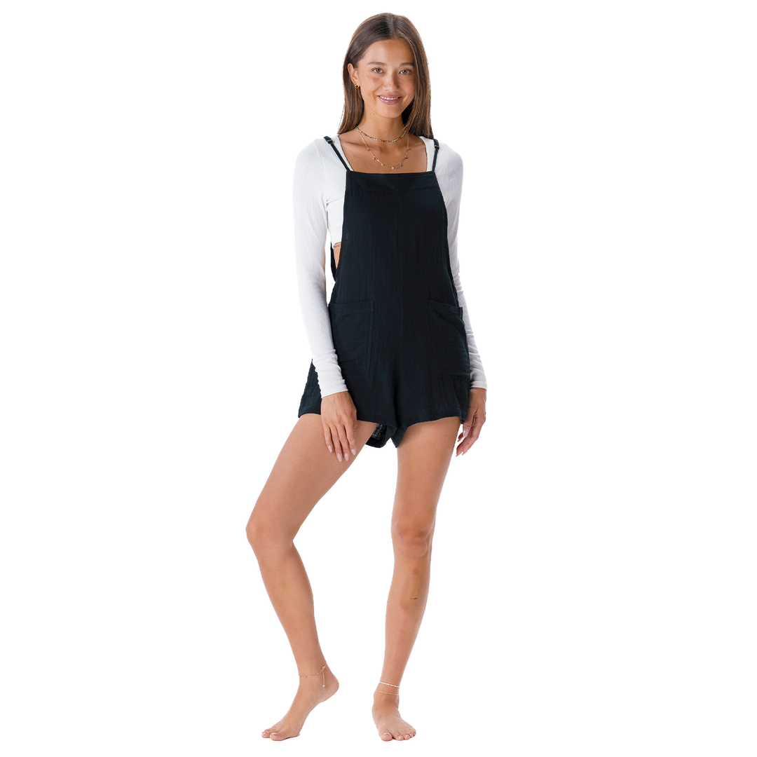 Black Romper with Adjustable Straps