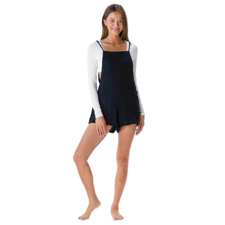 Black Romper with Adjustable Straps