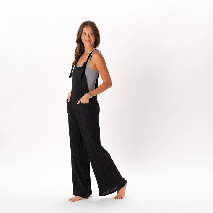 Lotus and Luna - Black Nomad Jumpsuit: M