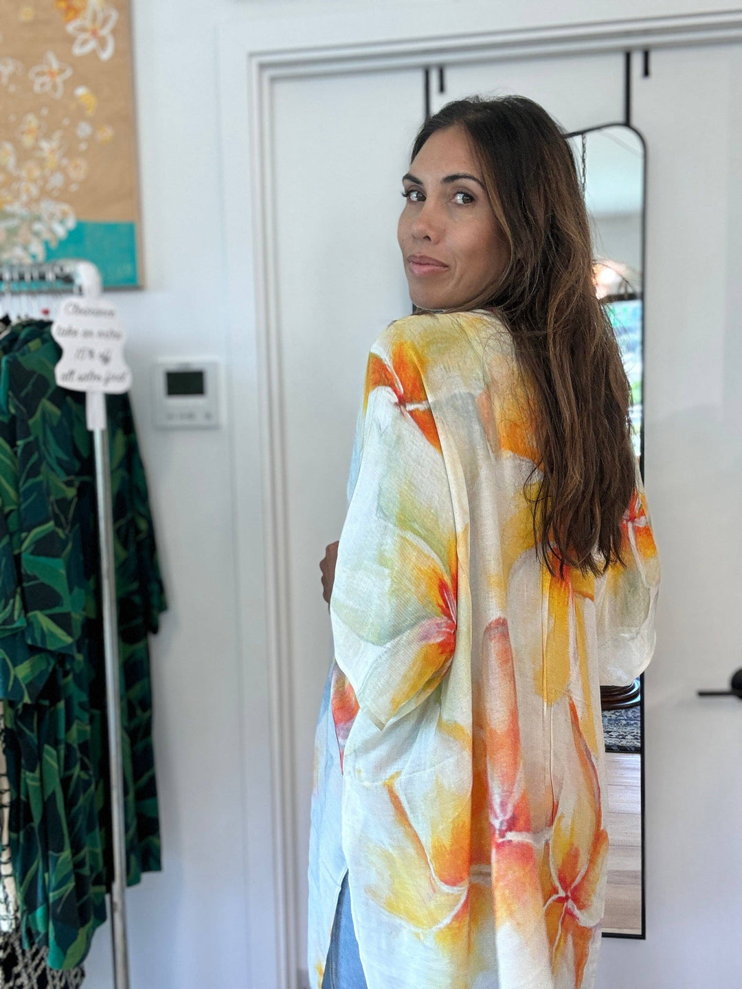 Plumeria heaven kimono