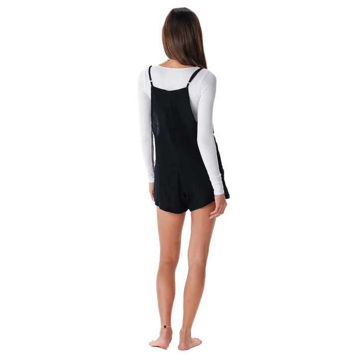 Black Romper with Adjustable Straps