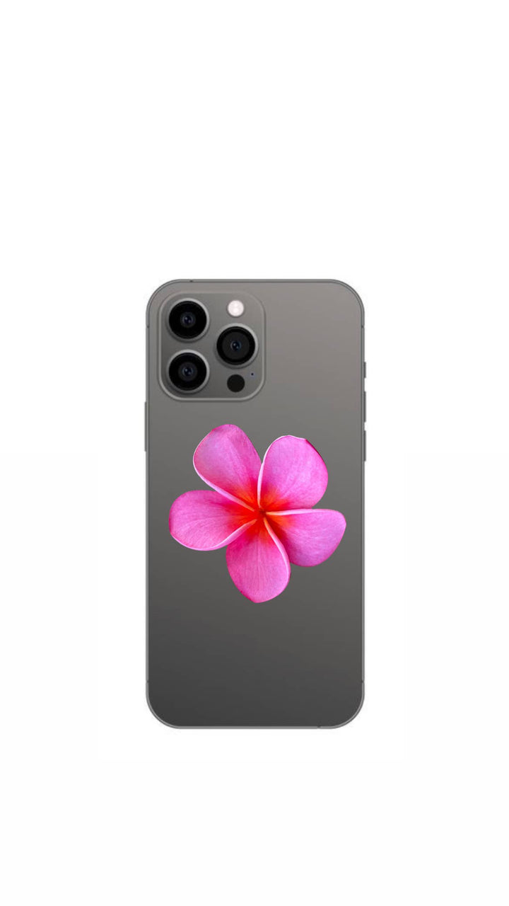 PLUMERIA FLOWER PHONE GRIP: Pink