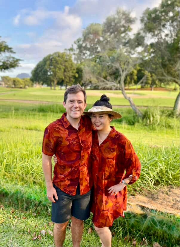 Mens Aloha Tee in Autumn Hau