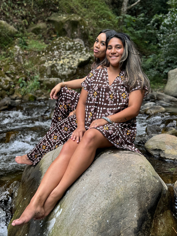 Women's Babydoll Dress in shell quilt