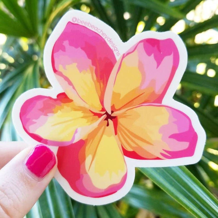 Pink Plumeria Magnet