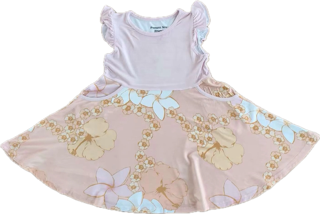 Girls Pocket Swing Dress in Guava Jelly