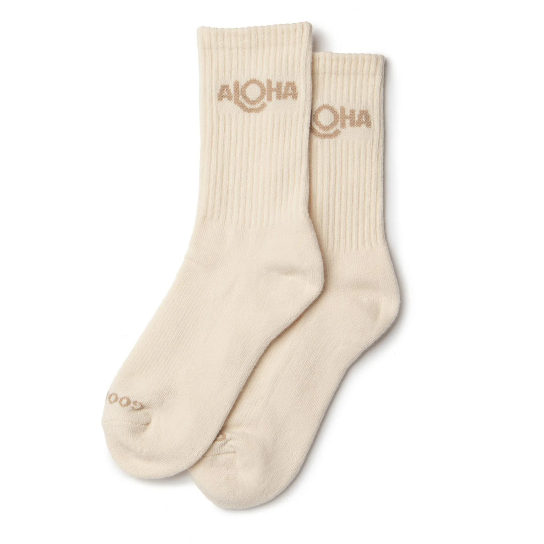 ALOHA Crew Sock - Sandstone