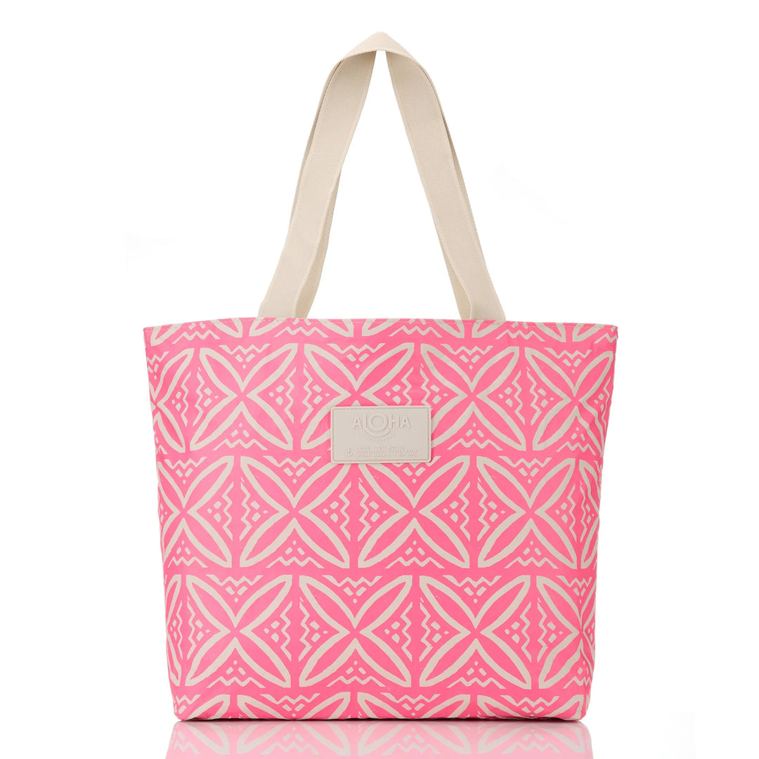 Pasifika Day Tripper - Neon Pink on Sandstone