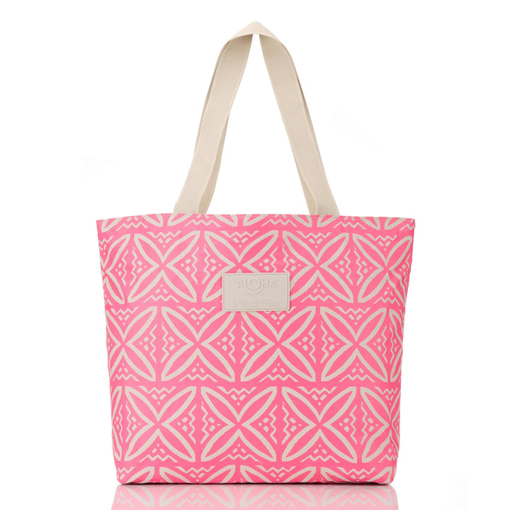 Pasifika Day Tripper - Neon Pink on Sandstone