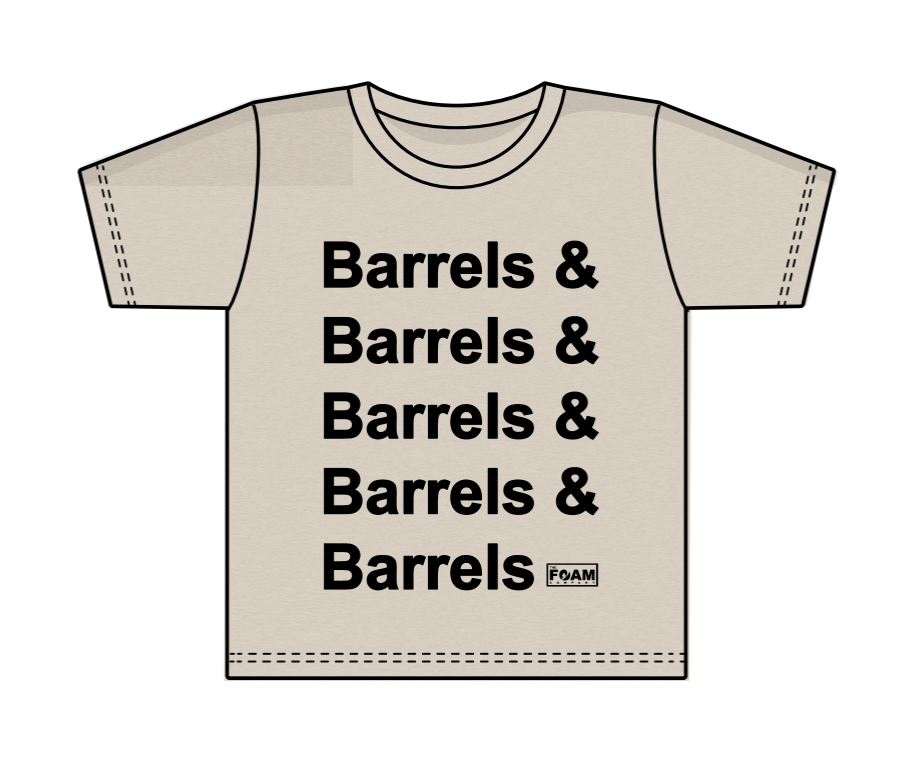 Foam Co: Barrels & Barrels Toddler Shirt: Natural Heather w/ Black