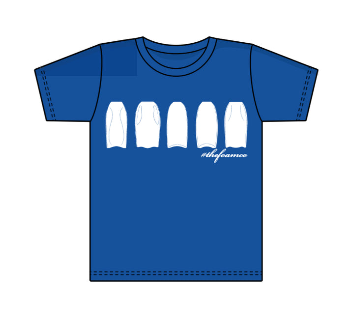 Foam Co: Board Line Up TODDLER T-Shirt: Blue w/ White