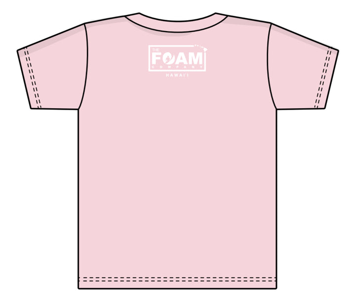 Foam Co: Board Line Up YOUTH T-Shirt: Pink w/ White