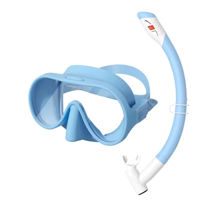 KEIKI Silicone Diving Mask/Snorkel: 3 Piece Set