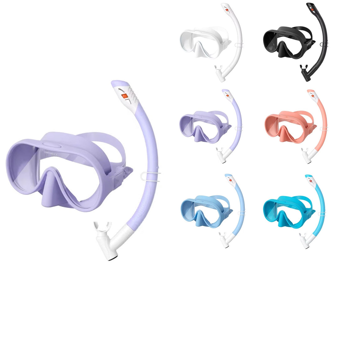 KEIKI Silicone Diving Mask/Snorkel: 3 Piece Set