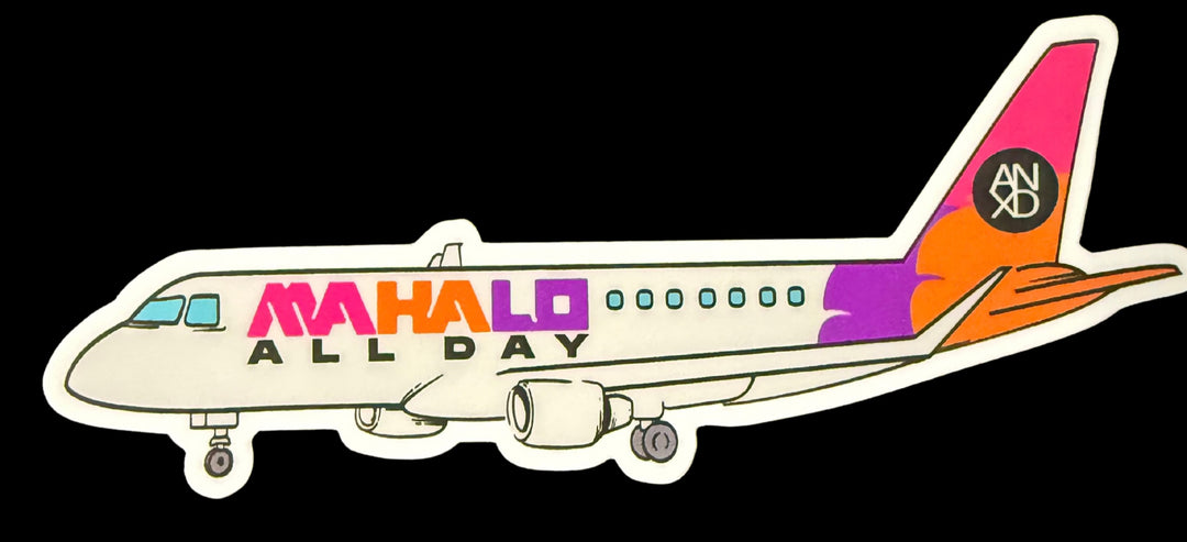 ANXD Sticker - Mahalo All Day Plane