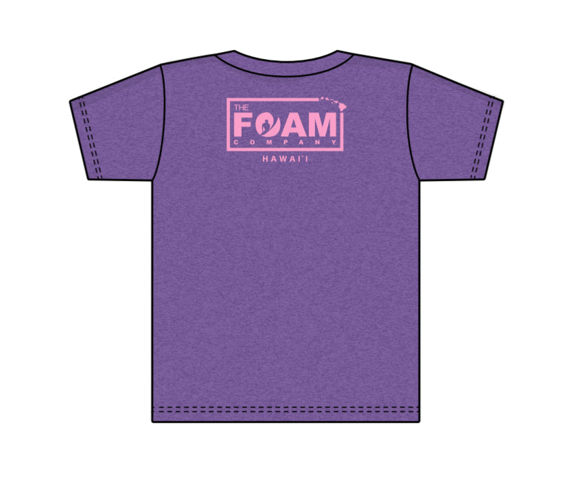 Foam Co: GROM Toddler Shirt:  Purple w/ Pink