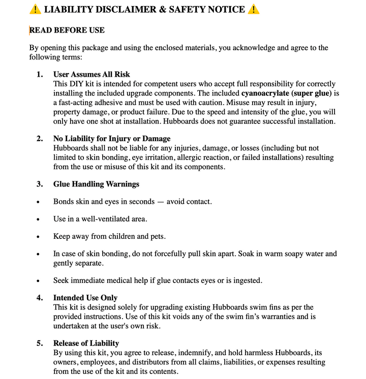 2mm Neoprene Fin Cushion Insert Kit