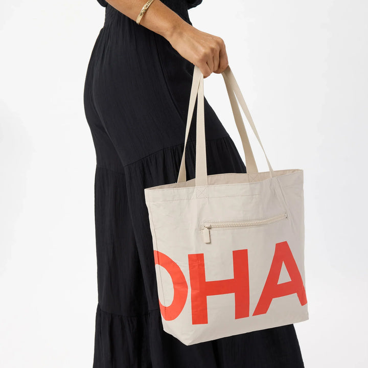 Flipside Reversible Tote - Red/Haute