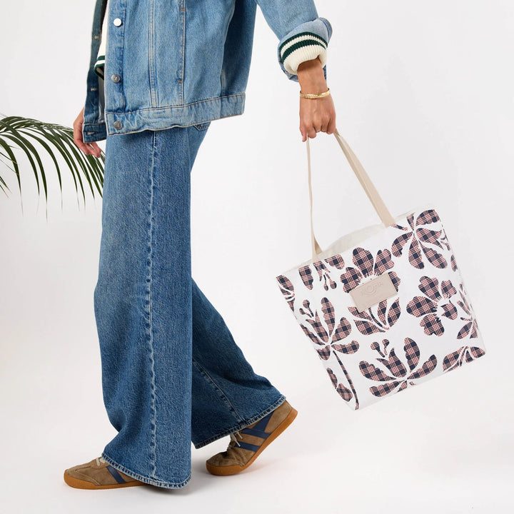 Palaka Fleur Reversible Tote - Neptune