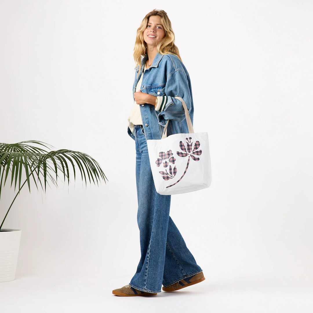 Palaka Fleur Reversible Tote - Neptune