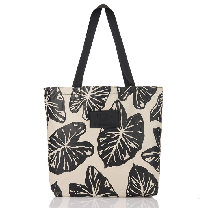 Kalo Reversible Tote in Black on Sandstone
