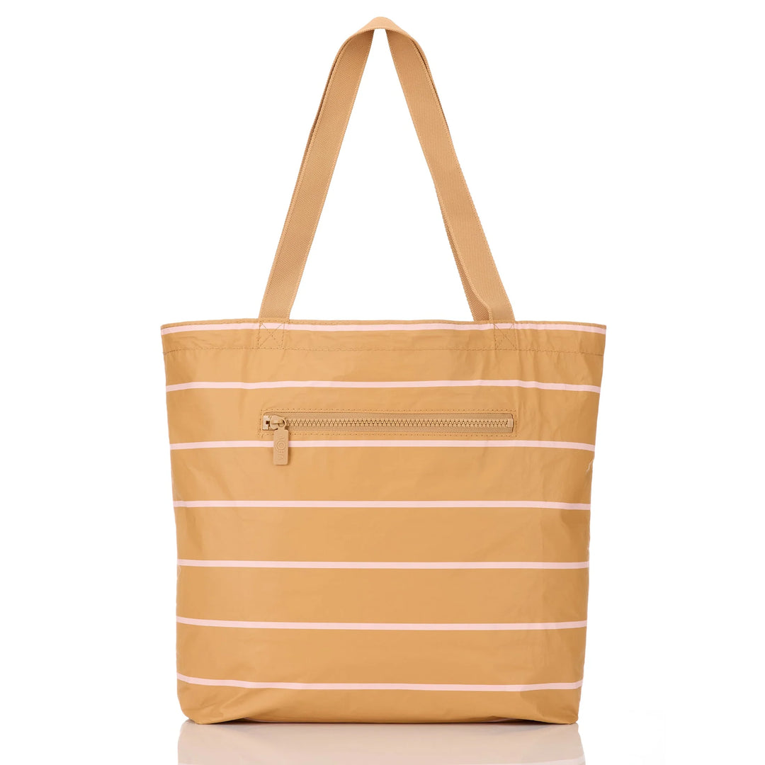 Swoosh Reversible Tote - Hey Girl/Tan