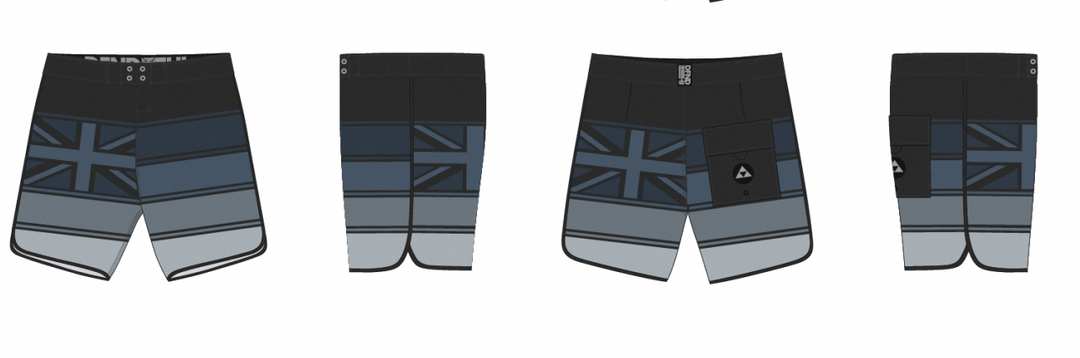 Defend Hawaii: Hae Polu Fade Boardshorts