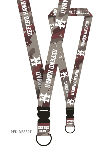 Defend Hawaii: Red Desert Lanyard