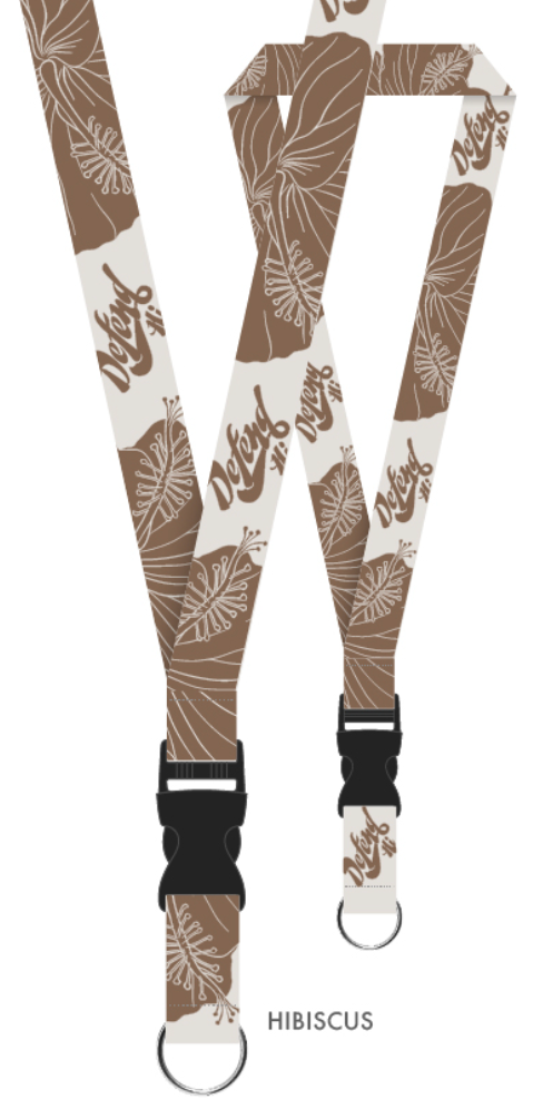 Defend Hawaii - Hibiscus Lanyard
