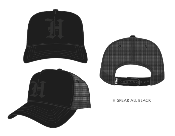 Defend Hawaii - H-Spear All Black A-Frame Snapback