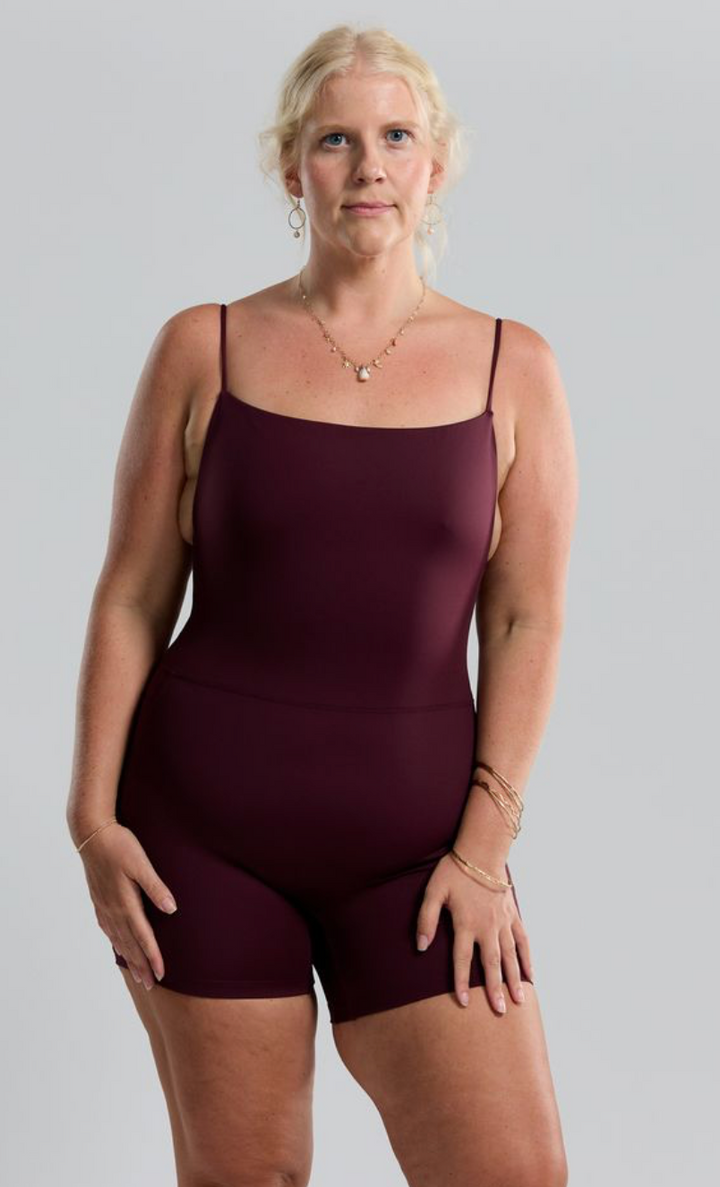 Brynn Romper- Plum