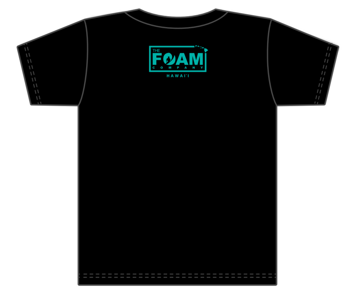 Foam Co: Circle Logo YOUTH T-Shirt: Black w/ Retro Fade