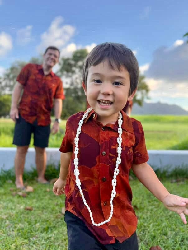 Keiki Boys Aloha Tee in Autumn Hau