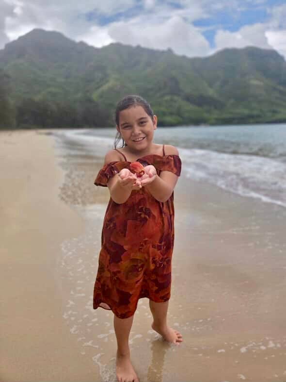 Girls Aloha Dress in Autumn Hau