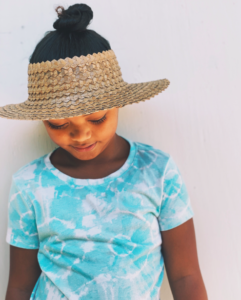Straw Crownless Hat Papale Sun Boater Hat - (Kids Brown)