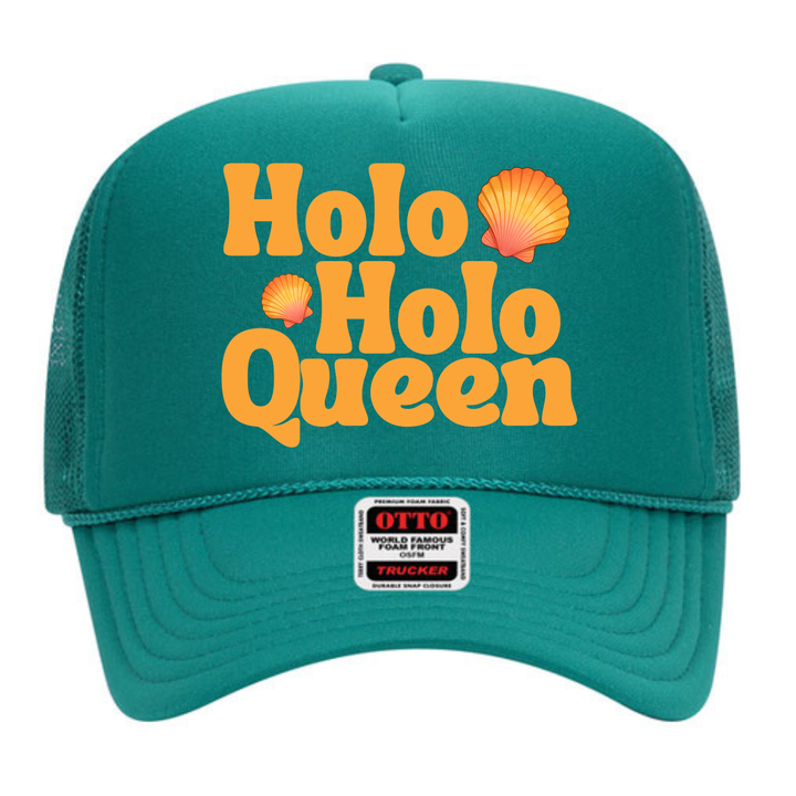 Holoholo Queen Adult Trucker Hat- Sunrise Shell