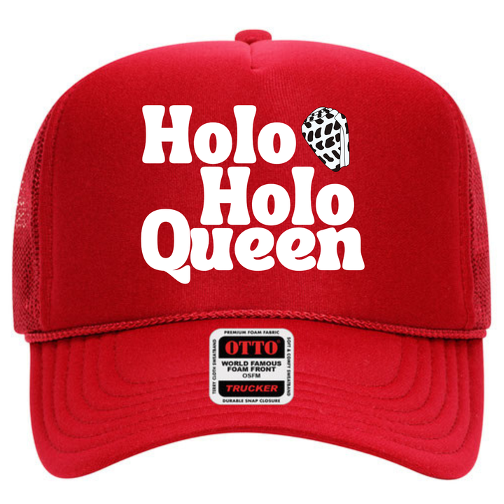 Holoholo Queen Adult Trucker Hat- Hebrew Cone Shell