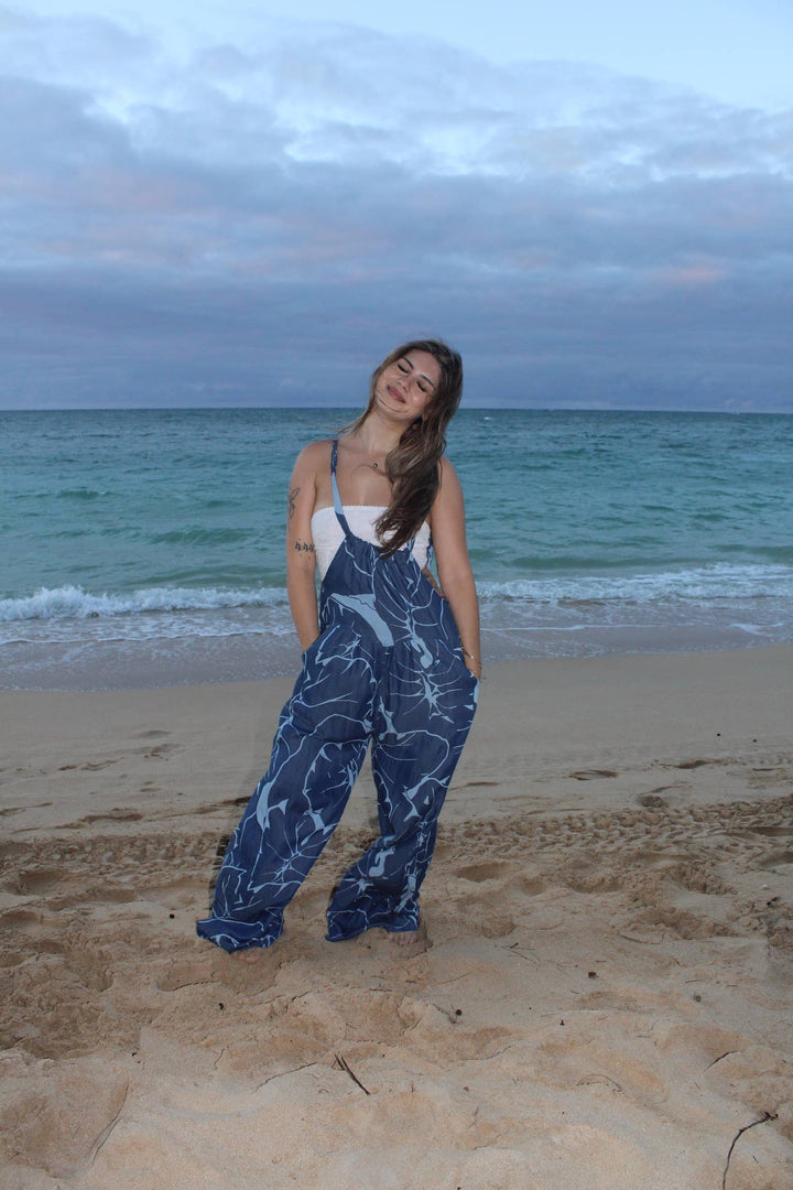 Women's Scoop Neck Jumper in Kalo Blues