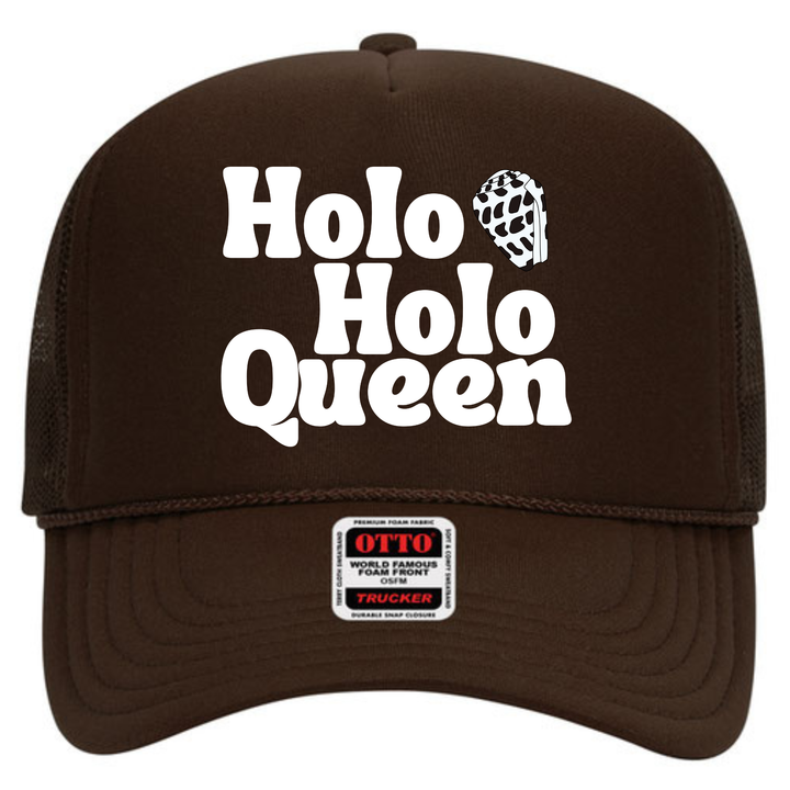 Holoholo Queen Adult Trucker Hat- Hebrew Cone Shell