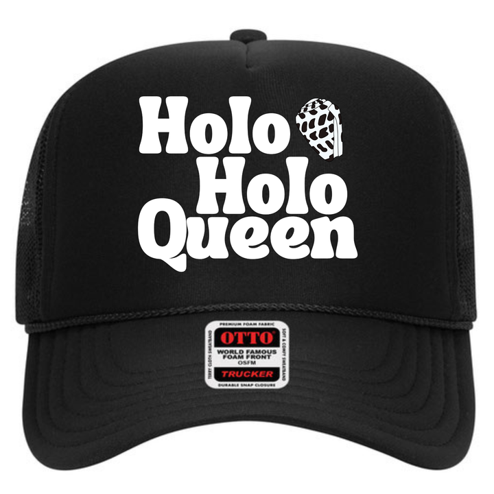 Holoholo Queen Adult Trucker Hat- Hebrew Cone Shell