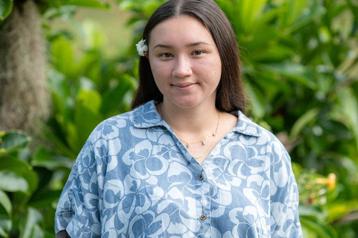 Womens Oversized Shirt in Plumeria Heaven