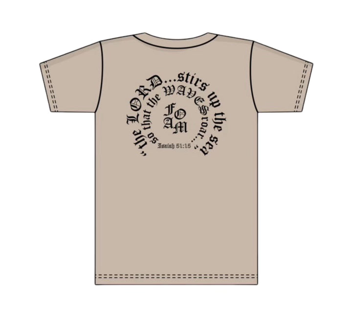 Foam Co: Isaiah 51:15 T- Shirt: Sand w/ Black Ink