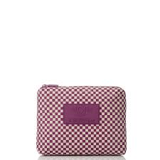 Tiny Check Small - Sandstone/Plum