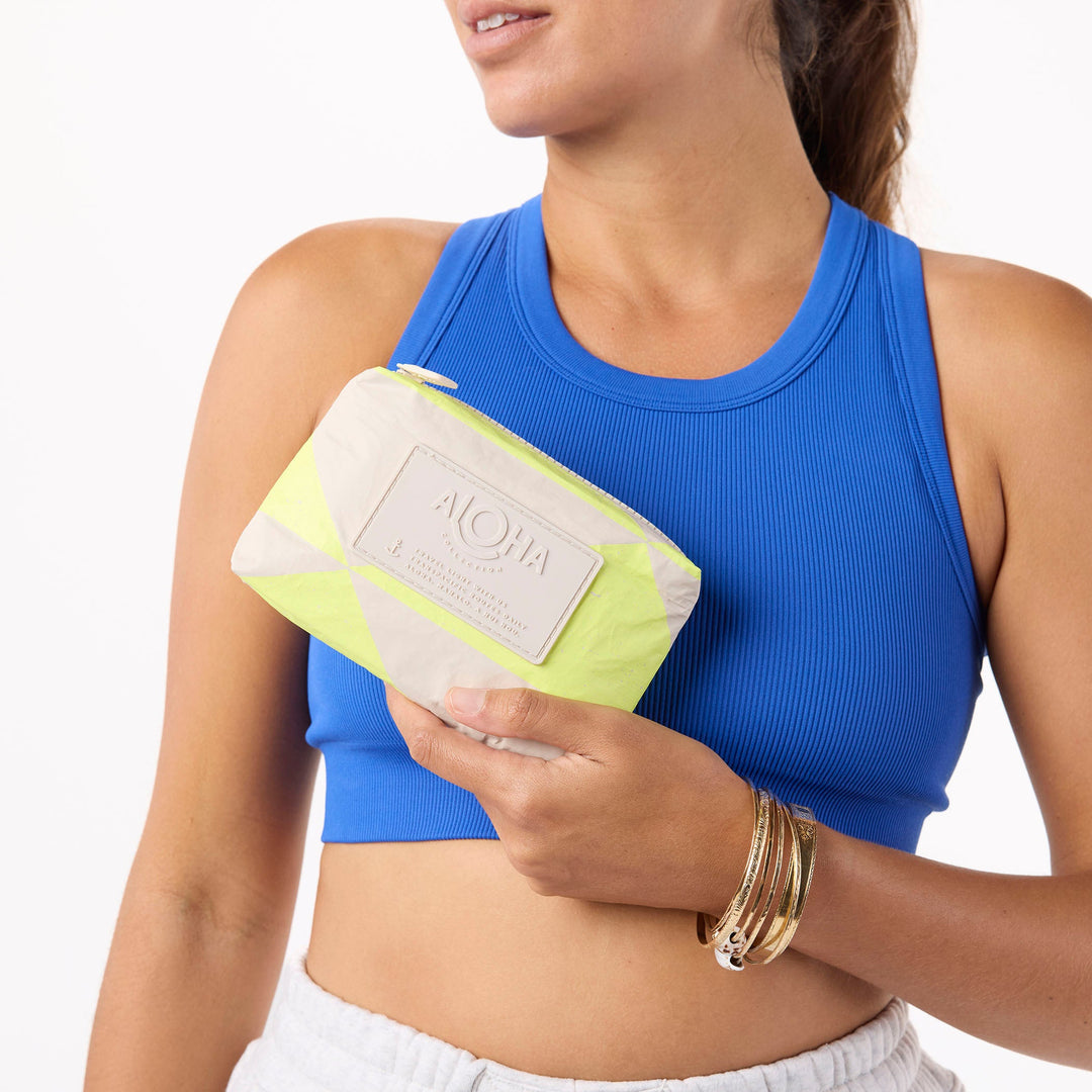 Kona Nui Mini Pouch in Highlighter on Sandstone