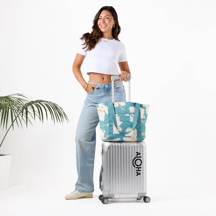Tahaa Nylon Zipper Tote - Tide