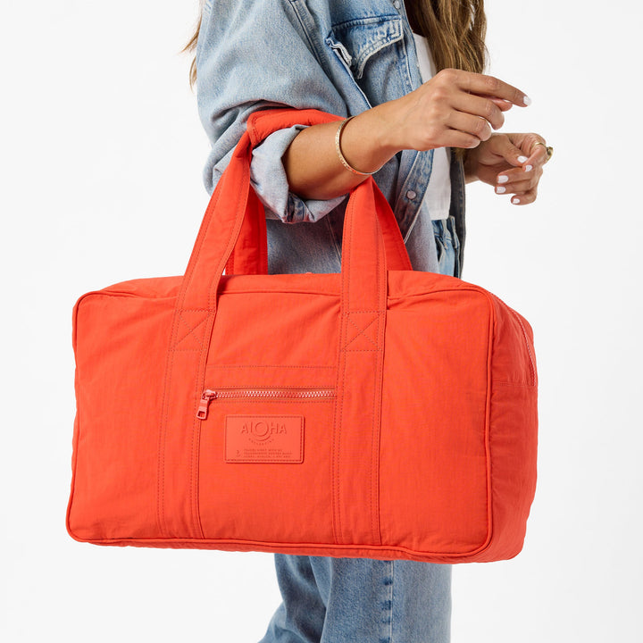 Monochrome Keep It Light Weekender in Red Haute