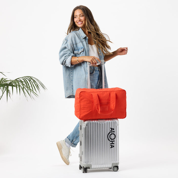 Monochrome Keep It Light Weekender in Red Haute