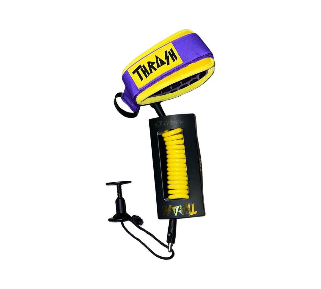 Thrash V2 Bicep Leash YELLOW PURPLE